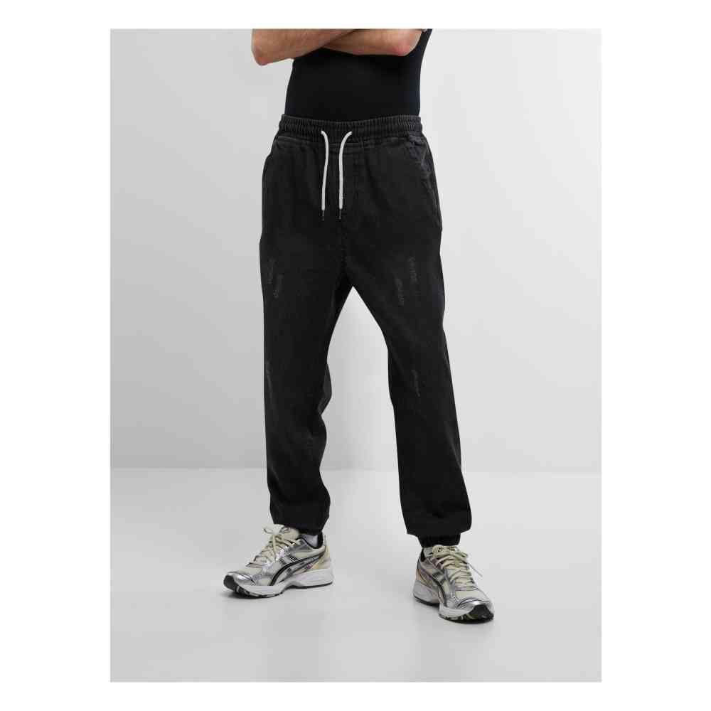 Urban Classics - Jogg Denim black washed Pantalon de jogging homme - Noir